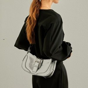 NWT No label Bucked Mini Bag in Silver